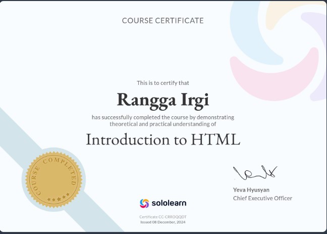 Certificate 1
