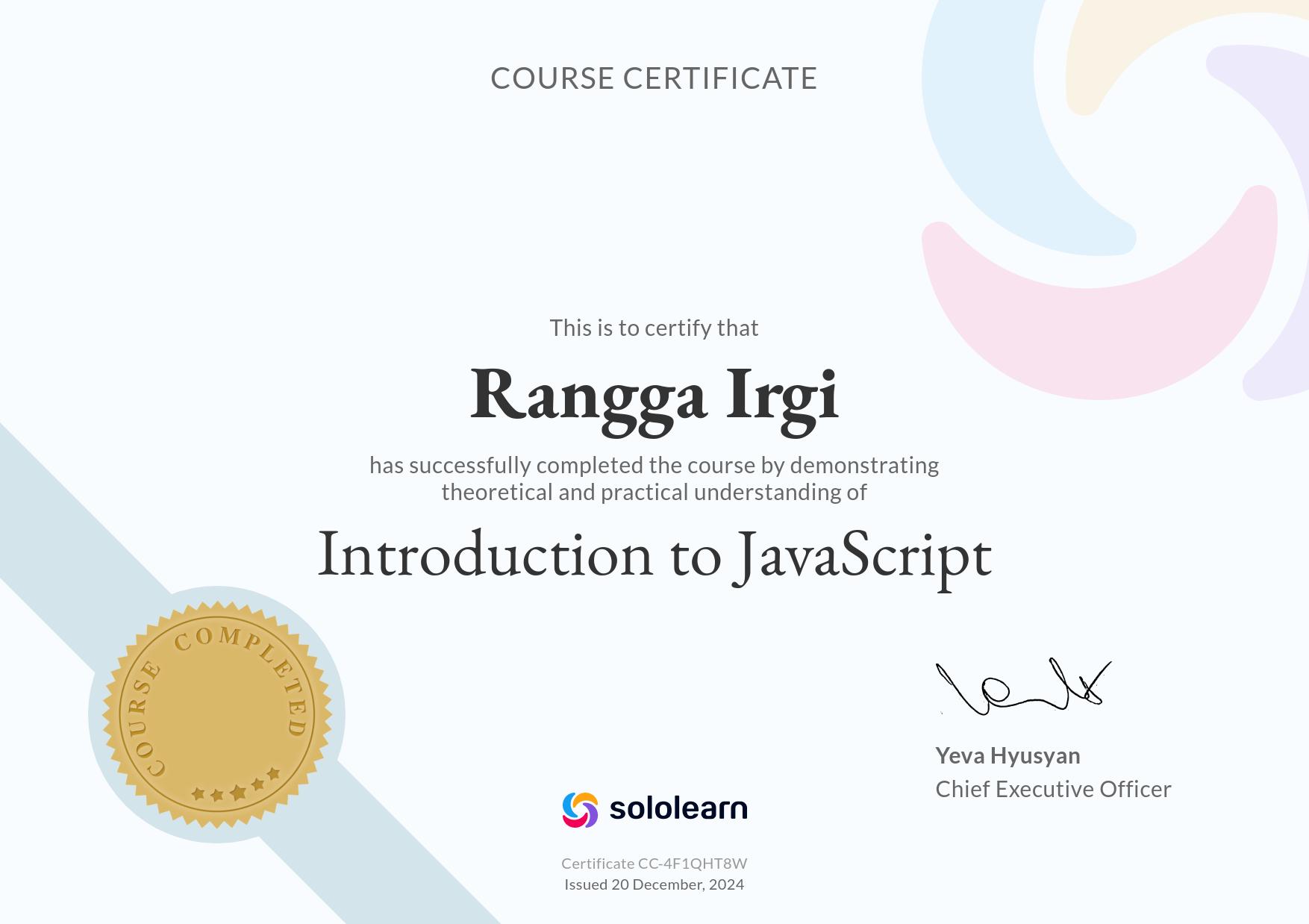 Certificate 3